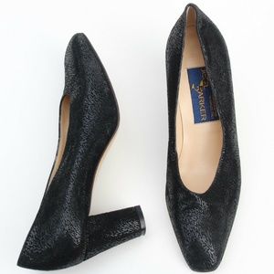 JOEL PARKER BLACK SUEDE METALLIC DRESS SHOES